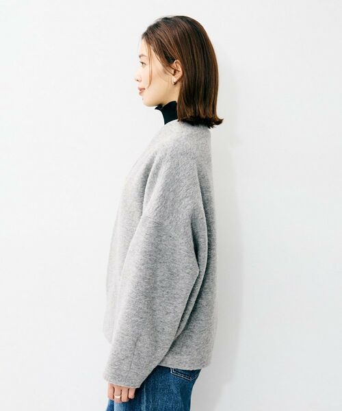 UNTITLED / アンタイトル レザーブルゾン・ジャケット | 【SEADRAKE】イタリアンエアリーVネックブルゾン（無地） | 詳細6