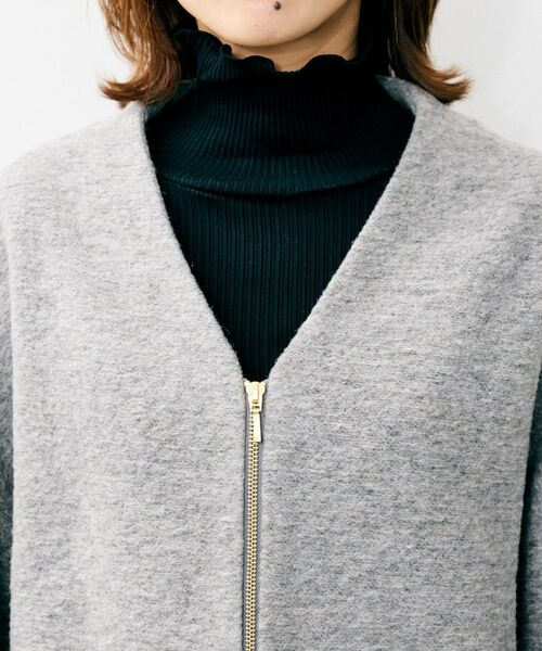 UNTITLED / アンタイトル レザーブルゾン・ジャケット | 【SEADRAKE】イタリアンエアリーVネックブルゾン（無地） | 詳細8