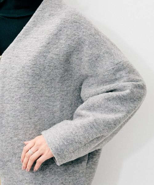 UNTITLED / アンタイトル レザーブルゾン・ジャケット | 【SEADRAKE】イタリアンエアリーVネックブルゾン（無地） | 詳細9