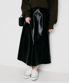 UNTITLED / アンタイトル ロング・マキシ丈スカート | 【MARILYN MOON】レザー調スカート