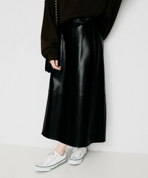 UNTITLED / アンタイトル ロング・マキシ丈スカート | 【MARILYN MOON】レザー調スカート | 詳細2