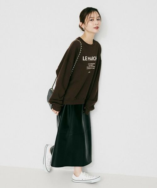 UNTITLED / アンタイトル ロング・マキシ丈スカート | 【MARILYN MOON】レザー調スカート | 詳細4