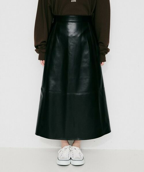 UNTITLED / アンタイトル ロング・マキシ丈スカート | 【MARILYN MOON】レザー調スカート | 詳細6