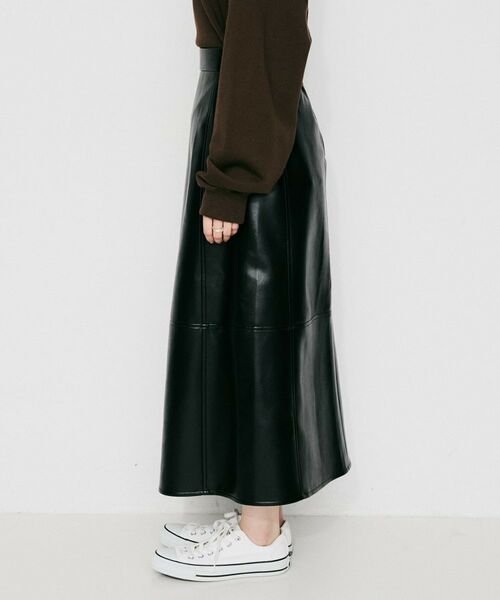 UNTITLED / アンタイトル ロング・マキシ丈スカート | 【MARILYN MOON】レザー調スカート | 詳細7