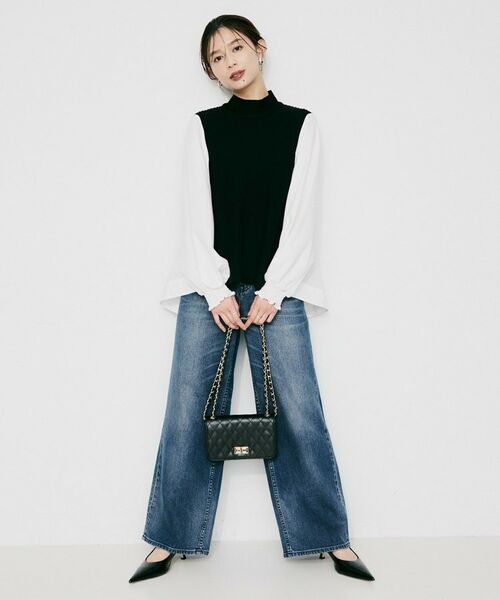 UNTITLED / アンタイトル シャツ・ブラウス | 【TORRAZZO DONNA】ニット×ファブリック ハイブリッドブラウス | 詳細12