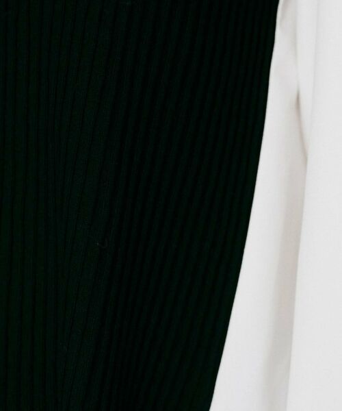 UNTITLED / アンタイトル シャツ・ブラウス | 【TORRAZZO DONNA】ニット×ファブリック ハイブリッドブラウス | 詳細13