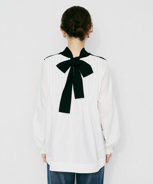 UNTITLED / アンタイトル シャツ・ブラウス | 【TORRAZZO DONNA】ニット×ファブリック ハイブリッドブラウス | 詳細16