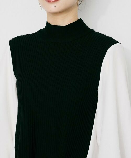 UNTITLED / アンタイトル シャツ・ブラウス | 【TORRAZZO DONNA】ニット×ファブリック ハイブリッドブラウス | 詳細17