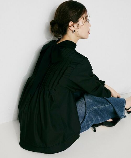 UNTITLED / アンタイトル シャツ・ブラウス | 【TORRAZZO DONNA】ニット×ファブリック ハイブリッドブラウス | 詳細3