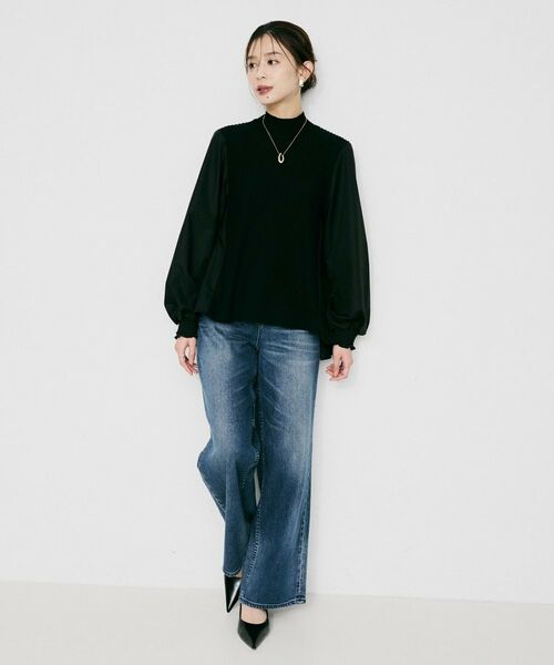 UNTITLED / アンタイトル シャツ・ブラウス | 【TORRAZZO DONNA】ニット×ファブリック ハイブリッドブラウス | 詳細4