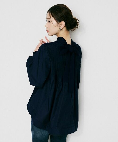 UNTITLED / アンタイトル シャツ・ブラウス | 【TORRAZZO DONNA】ニット×ファブリック ハイブリッドブラウス | 詳細7