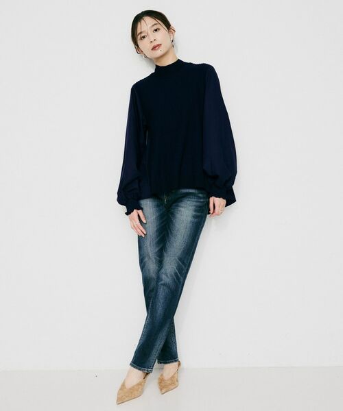 UNTITLED / アンタイトル シャツ・ブラウス | 【TORRAZZO DONNA】ニット×ファブリック ハイブリッドブラウス | 詳細8