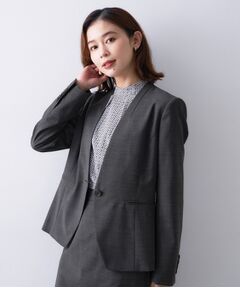 UNTITLED / アンタイトル ノーカラージャケット | 【仕事着/スーツ】プレミアムカラーレスジャケット