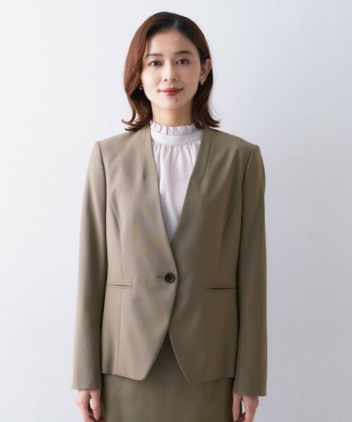 UNTITLED / アンタイトル ノーカラージャケット | 【仕事着/スーツ】プレミアムカラーレスジャケット | 詳細17