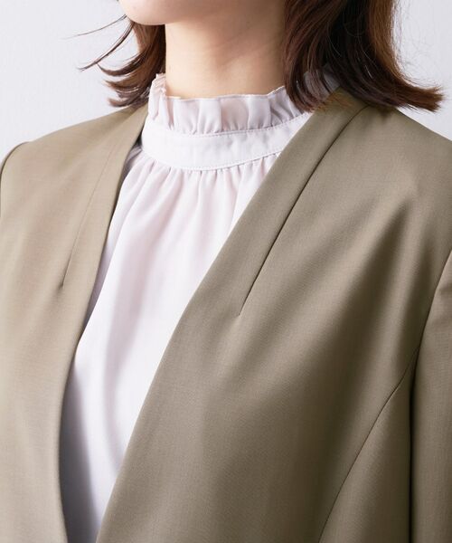 UNTITLED / アンタイトル ノーカラージャケット | 【仕事着/スーツ】プレミアムカラーレスジャケット | 詳細20