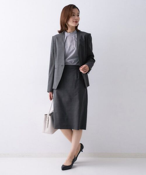 UNTITLED / アンタイトル ノーカラージャケット | 【仕事着/スーツ】プレミアムカラーレスジャケット | 詳細4