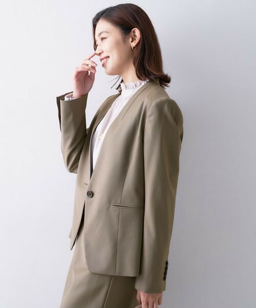 UNTITLED / アンタイトル ノーカラージャケット | 【仕事着/スーツ】プレミアムカラーレスジャケット | 詳細8