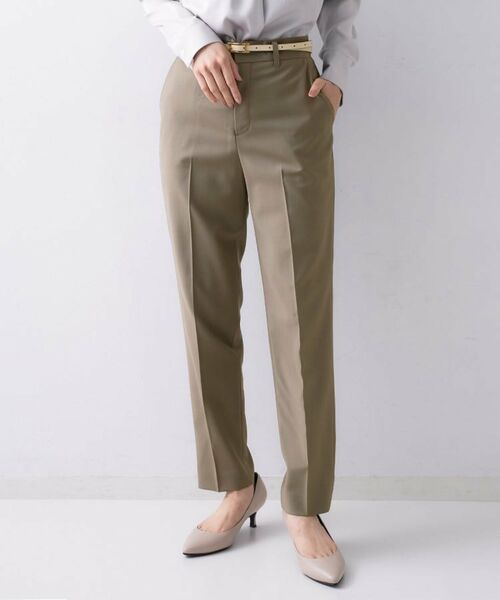 UNTITLED/アンタイトル プレミアムテーパードパンツ ピンクベージュ(053) 46(4L)