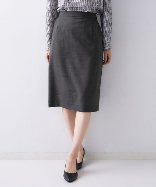 UNTITLED/アンタイトル プレミアムタイトスカート チャコールグレー(014) 42(2L) UNTITLED/アンタイトル プレミアムタイトスカート チャコールグレー(014) 42(2L)
