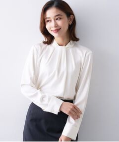UNTITLED / アンタイトル シャツ・ブラウス | 【きれいめ/お仕事着】サテンドレープブラウス