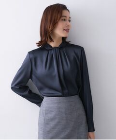 UNTITLED / アンタイトル シャツ・ブラウス | 【きれいめ/お仕事着】サテンドレープブラウス