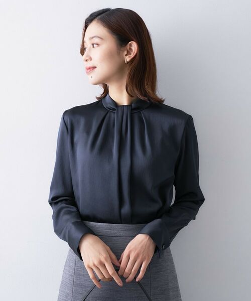 UNTITLED / アンタイトル シャツ・ブラウス | 【きれいめ/お仕事着】サテンドレープブラウス | 詳細11