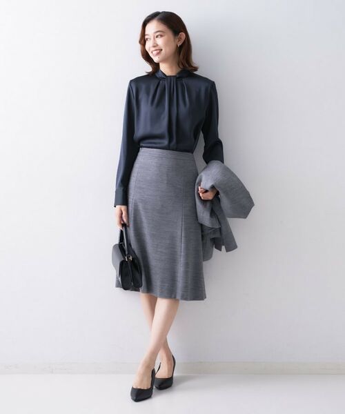 UNTITLED / アンタイトル シャツ・ブラウス | 【きれいめ/お仕事着】サテンドレープブラウス | 詳細12