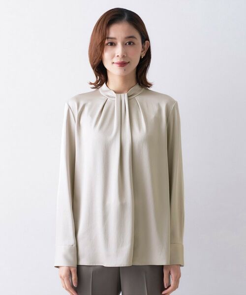 UNTITLED / アンタイトル シャツ・ブラウス | 【きれいめ/お仕事着】サテンドレープブラウス | 詳細14