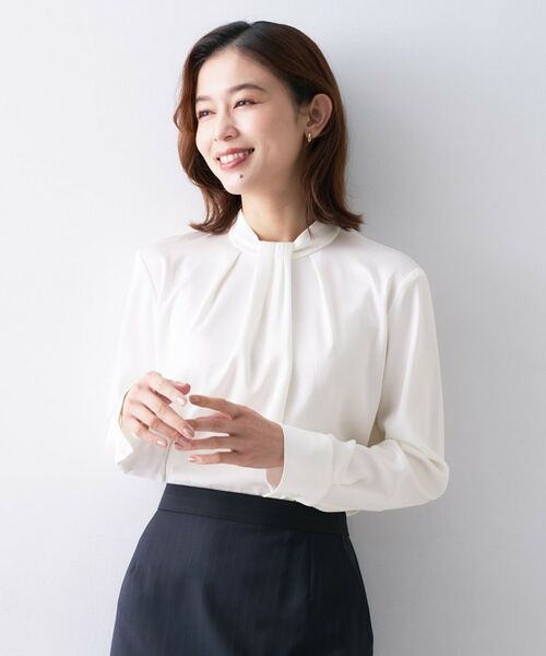 UNTITLED / アンタイトル シャツ・ブラウス | 【きれいめ/お仕事着】サテンドレープブラウス | 詳細2