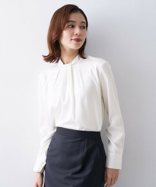 UNTITLED / アンタイトル シャツ・ブラウス | 【きれいめ/お仕事着】サテンドレープブラウス | 詳細3