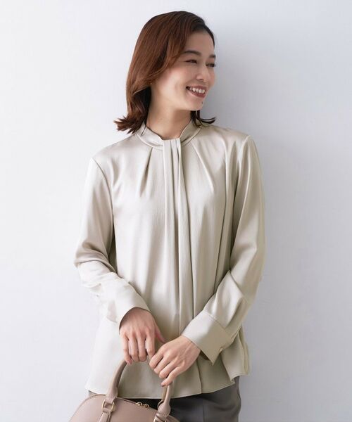 UNTITLED / アンタイトル シャツ・ブラウス | 【きれいめ/お仕事着】サテンドレープブラウス | 詳細6