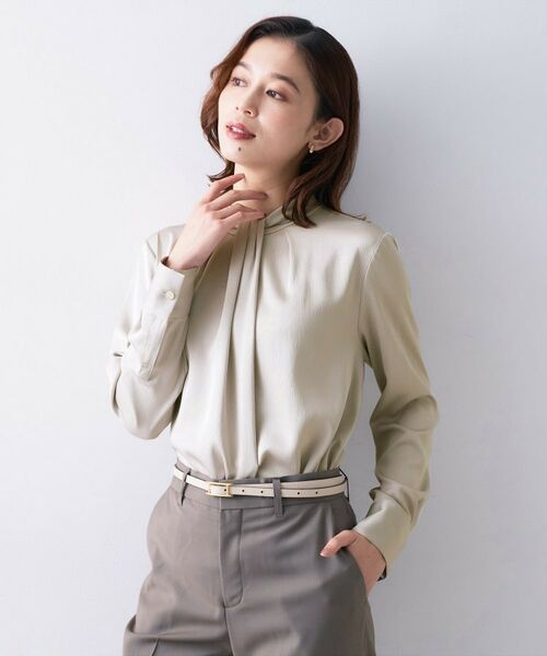 UNTITLED / アンタイトル シャツ・ブラウス | 【きれいめ/お仕事着】サテンドレープブラウス | 詳細7