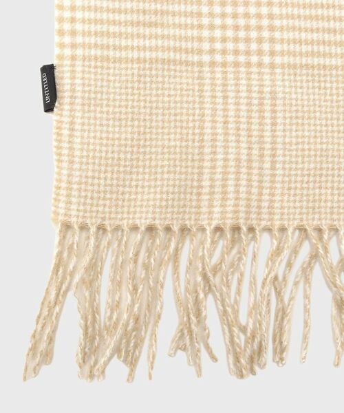 UNTITLED / アンタイトル マフラー・ショール・スヌード・ストール | ハウンドトゥース柄ウールカシミヤストール | 詳細2