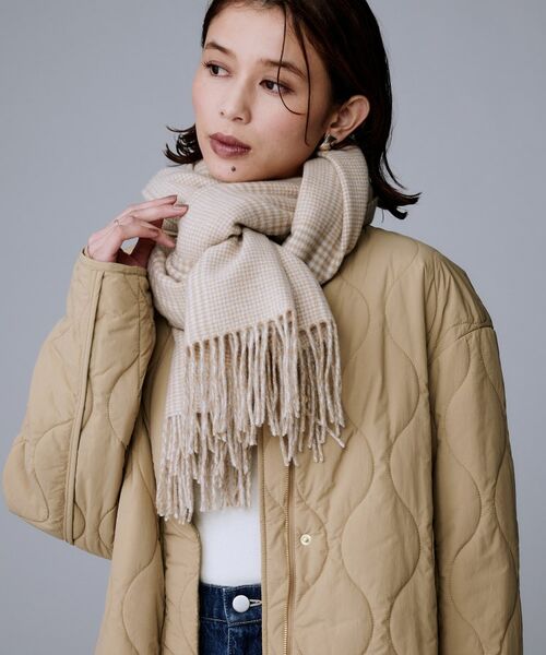 UNTITLED / アンタイトル マフラー・ショール・スヌード・ストール | ハウンドトゥース柄ウールカシミヤストール | 詳細4