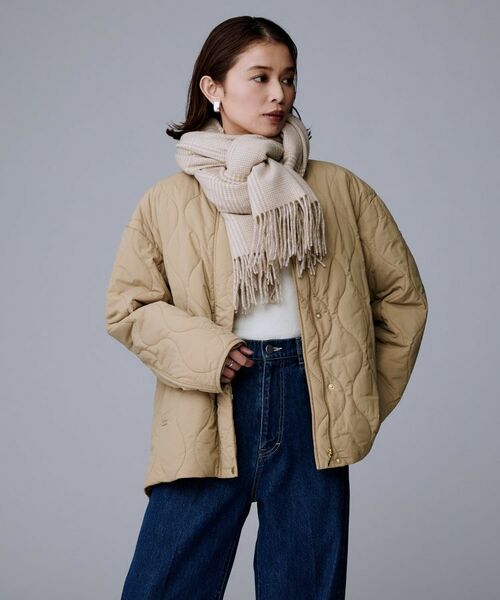 UNTITLED / アンタイトル マフラー・ショール・スヌード・ストール | ハウンドトゥース柄ウールカシミヤストール | 詳細5