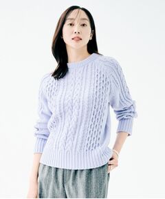 UNTITLED / アンタイトル ニット・セーター | 【すっきりコンパクト】スポンディッシュ ケーブル柄プルオーバー