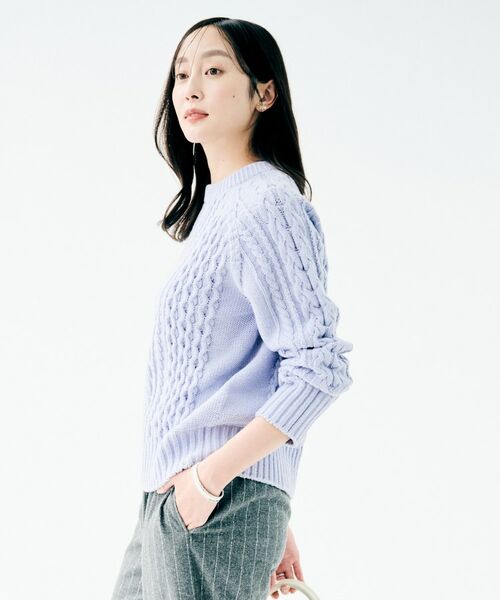 UNTITLED / アンタイトル ニット・セーター | 【すっきりコンパクト】スポンディッシュ ケーブル柄プルオーバー | 詳細11