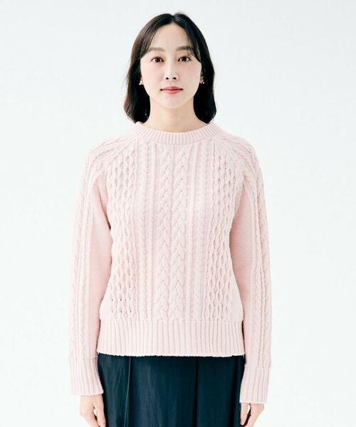 UNTITLED / アンタイトル ニット・セーター | 【すっきりコンパクト】スポンディッシュ ケーブル柄プルオーバー | 詳細18