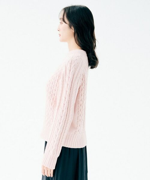 UNTITLED / アンタイトル ニット・セーター | 【すっきりコンパクト】スポンディッシュ ケーブル柄プルオーバー | 詳細19
