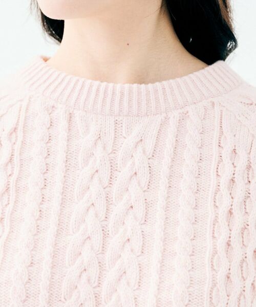 UNTITLED / アンタイトル ニット・セーター | 【すっきりコンパクト】スポンディッシュ ケーブル柄プルオーバー | 詳細21