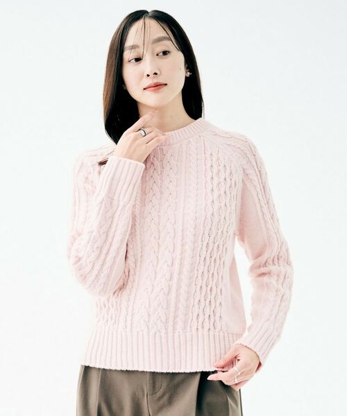 UNTITLED / アンタイトル ニット・セーター | 【すっきりコンパクト】スポンディッシュ ケーブル柄プルオーバー | 詳細6