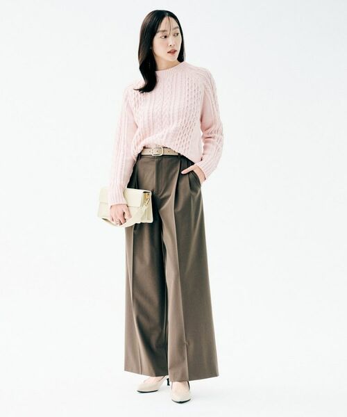 UNTITLED / アンタイトル ニット・セーター | 【すっきりコンパクト】スポンディッシュ ケーブル柄プルオーバー | 詳細8