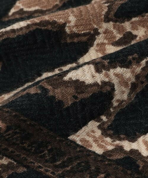 UNTITLED / アンタイトル バンダナ・スカーフ | 【manipuri】120×120正方形 レオパードベグウールシルクストール | 詳細2