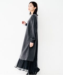 UNTITLED / アンタイトル ロング・マキシ丈ワンピース | 【TORRAZZO DONNA】ニット×チュールワンピース