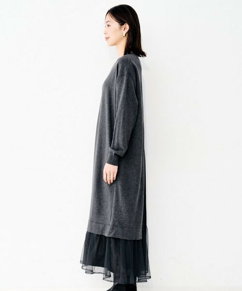UNTITLED / アンタイトル ロング・マキシ丈ワンピース | 【TORRAZZO DONNA】ニット×チュールワンピース | 詳細11