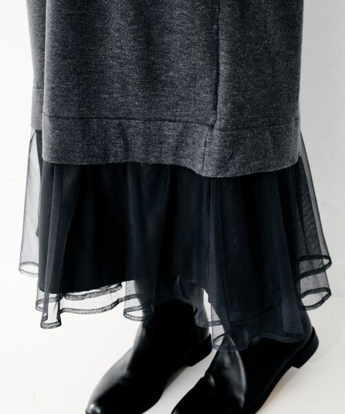 UNTITLED / アンタイトル ロング・マキシ丈ワンピース | 【TORRAZZO DONNA】ニット×チュールワンピース | 詳細15