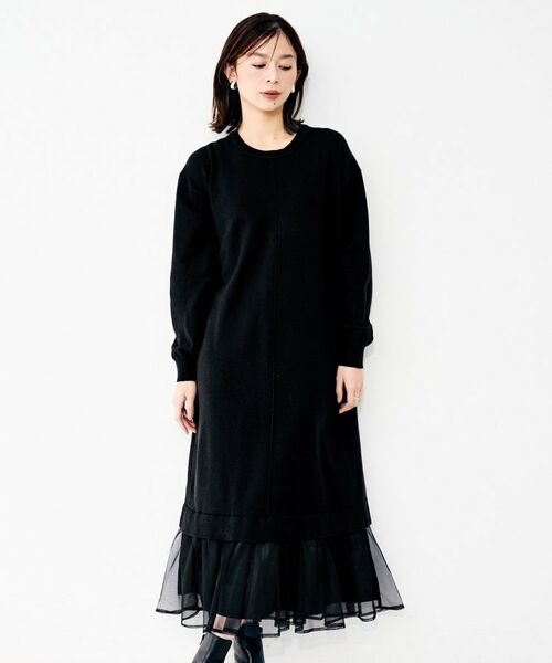 UNTITLED / アンタイトル ロング・マキシ丈ワンピース | 【TORRAZZO DONNA】ニット×チュールワンピース | 詳細2