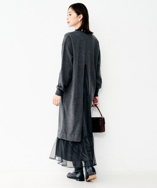 UNTITLED / アンタイトル ロング・マキシ丈ワンピース | 【TORRAZZO DONNA】ニット×チュールワンピース | 詳細8
