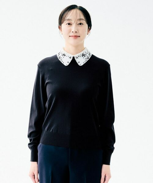 UNTITLED / アンタイトル ニット・セーター | 2WAYレース襟ニットプルオーバー | 詳細14