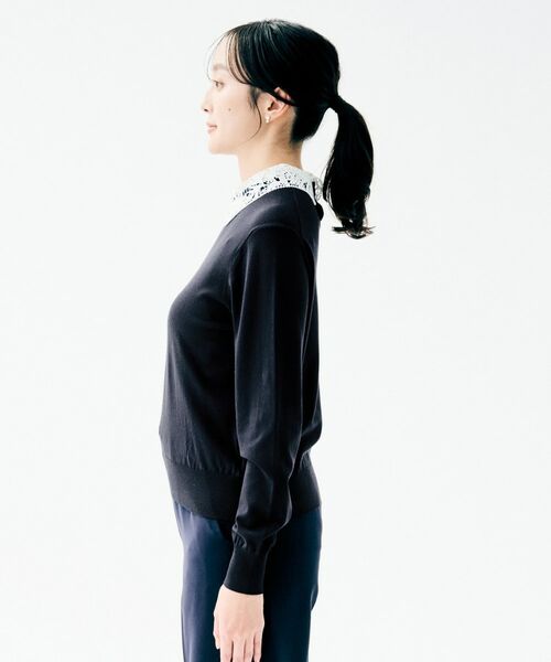 UNTITLED / アンタイトル ニット・セーター | 2WAYレース襟ニットプルオーバー | 詳細15